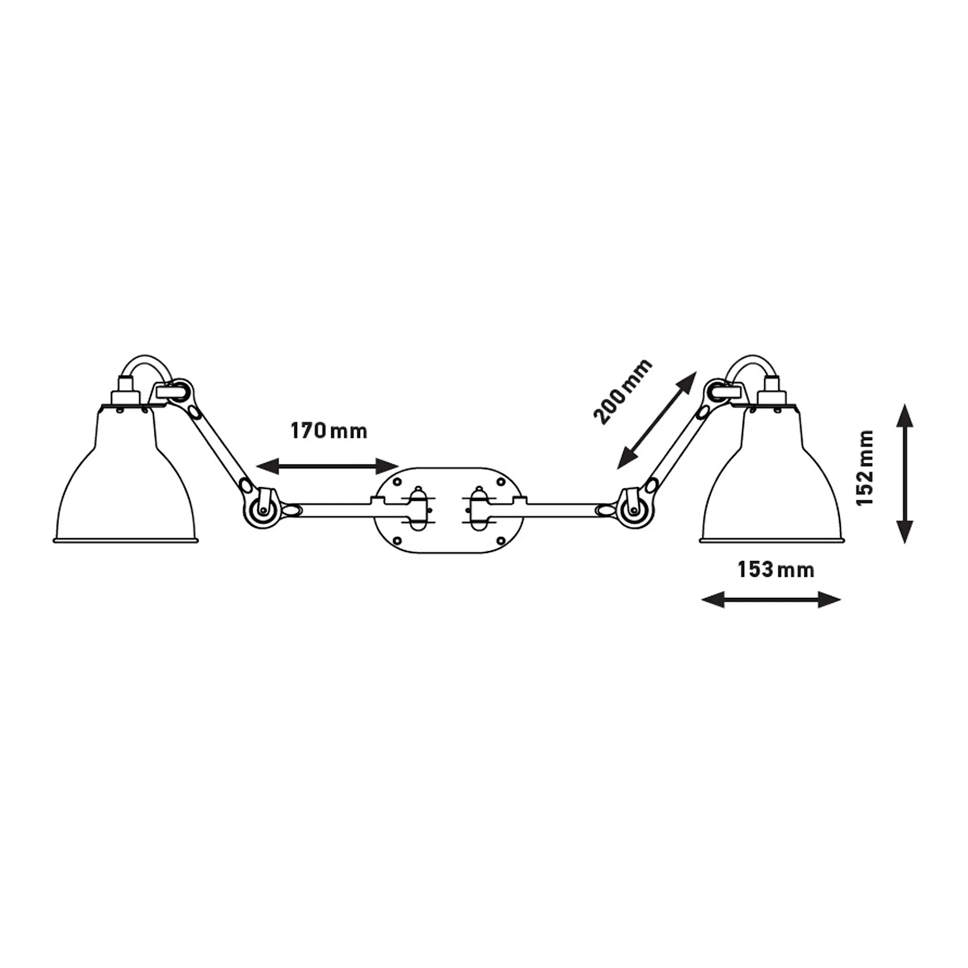 Lampe Gras No204 Double - Round - Lampe Gras by DCWéditions - Bernard-Albin Gras  - NO GA