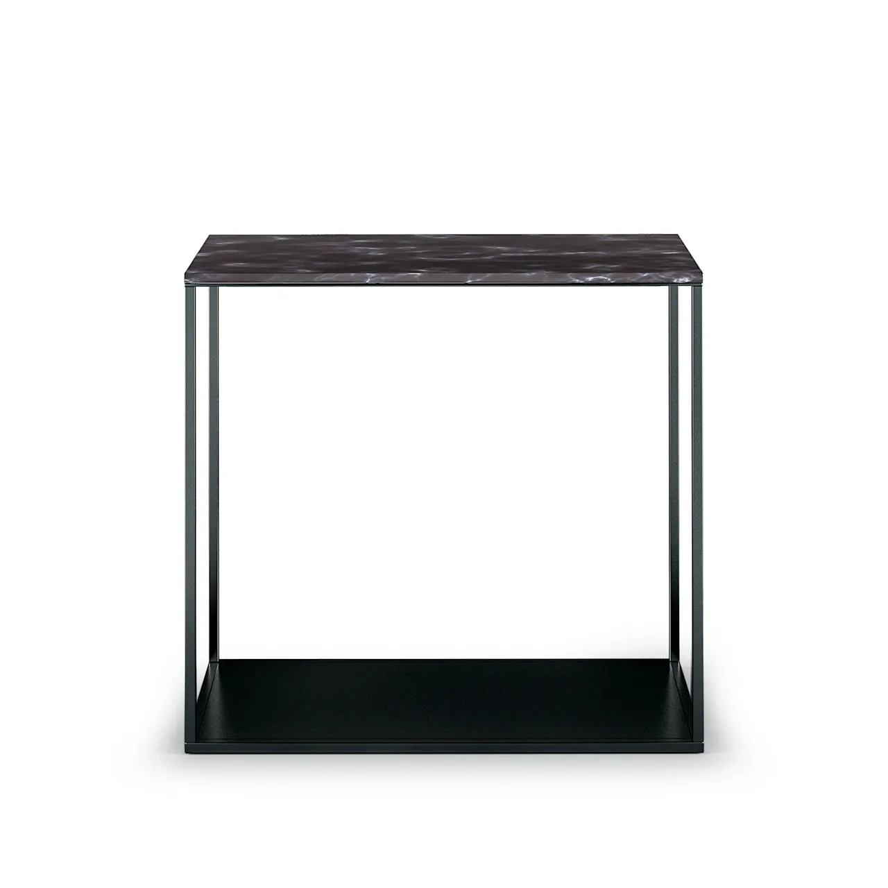 York Sidetable Frame, Brushed Stainless Steel, Anthracite Top