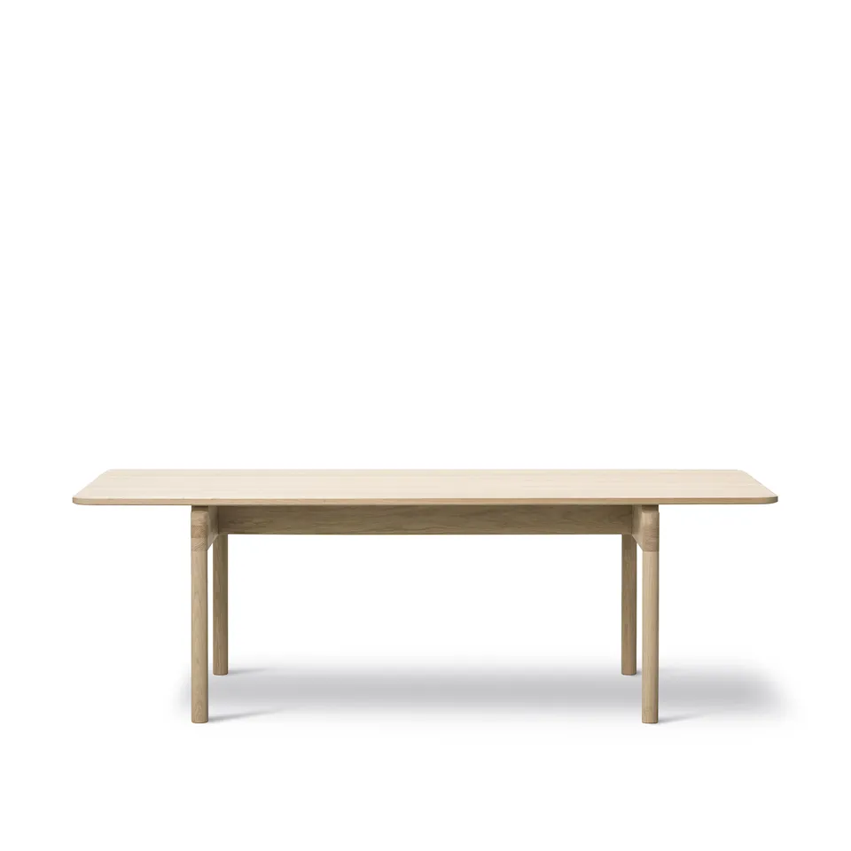 Post Table, 225 cm, Polished oak