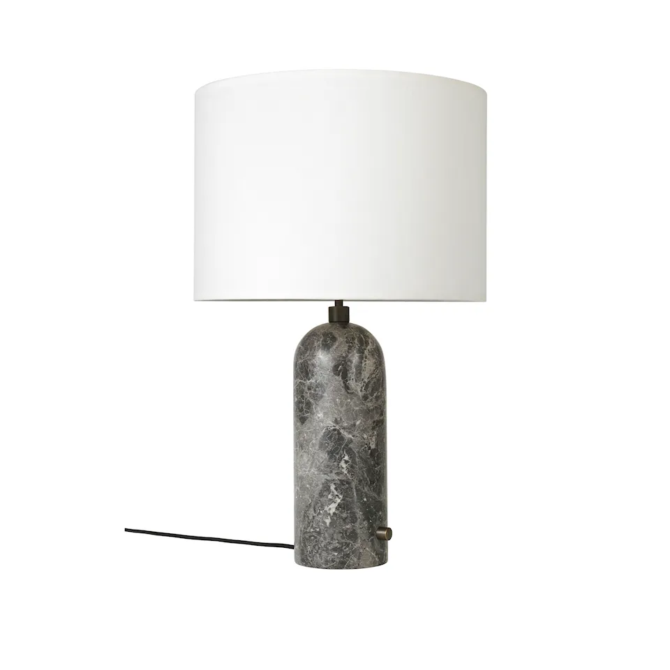Gravity bordlampe stor grå marmor