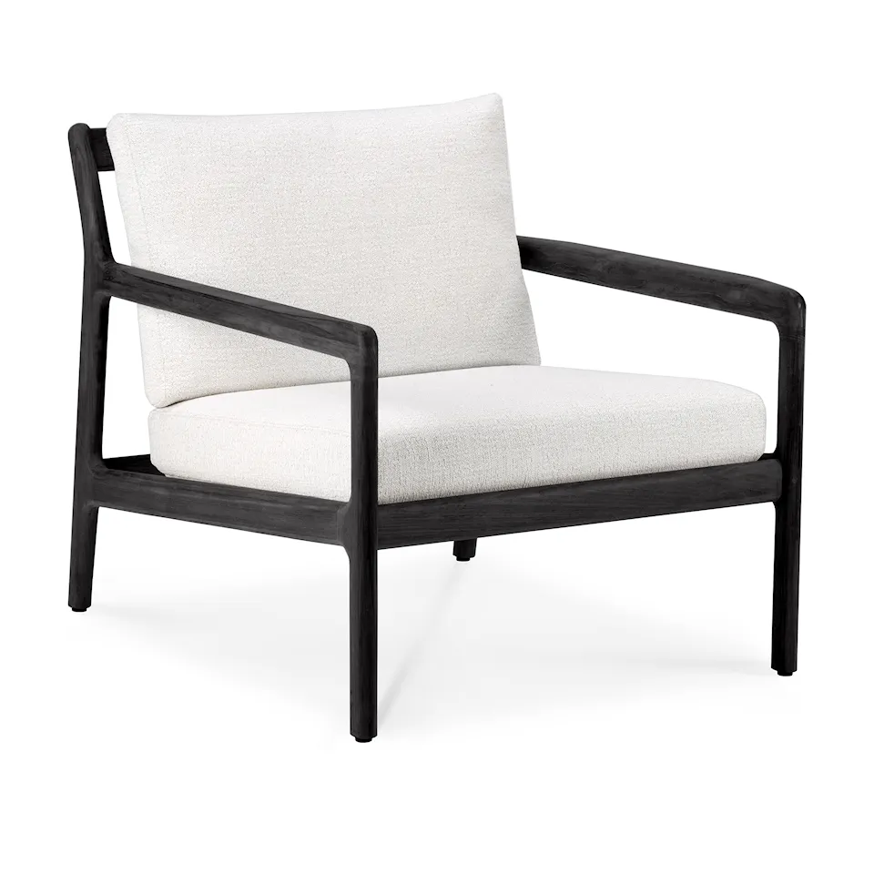 Jack Outdoor Lounge Chair - Teak Black/Off White