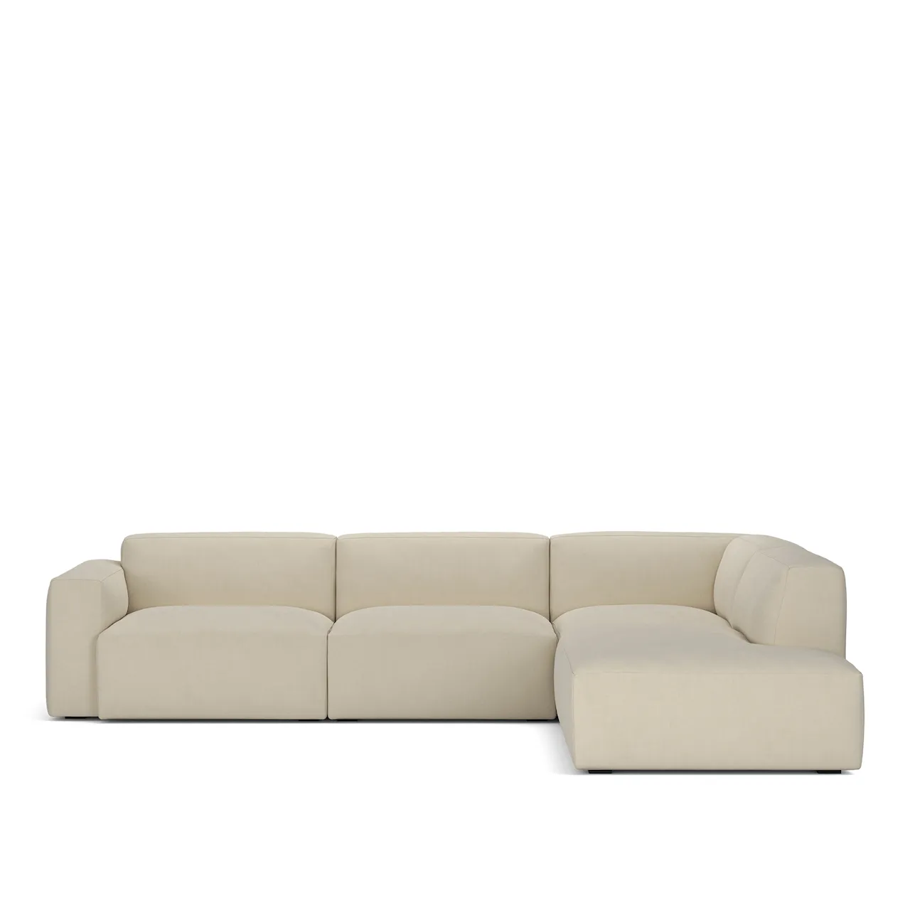 Brick 4-Seater Corner Open End Right Lario 12 Fixed Upholstery
