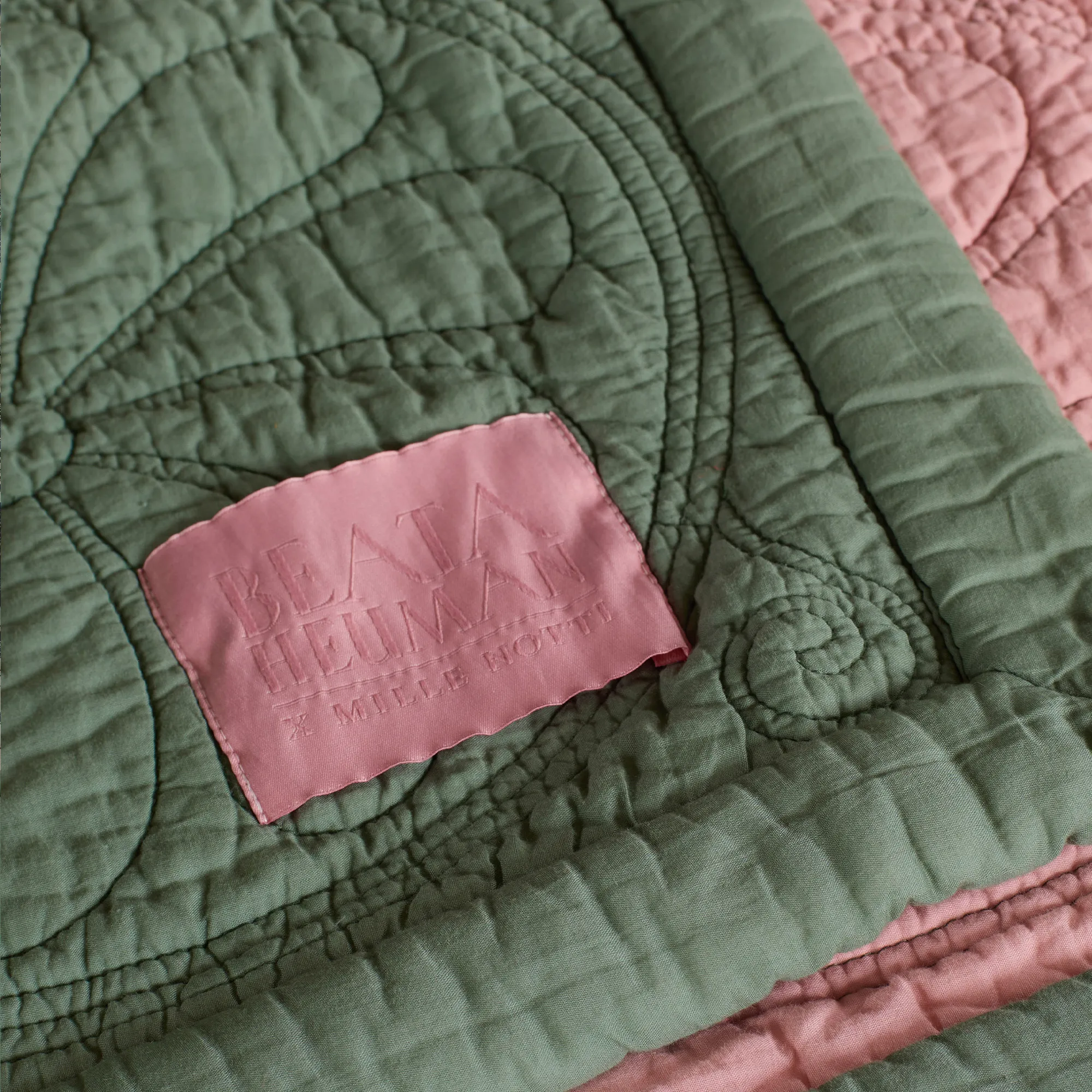 Durham Dew Green/Pink sengeteppe - 3