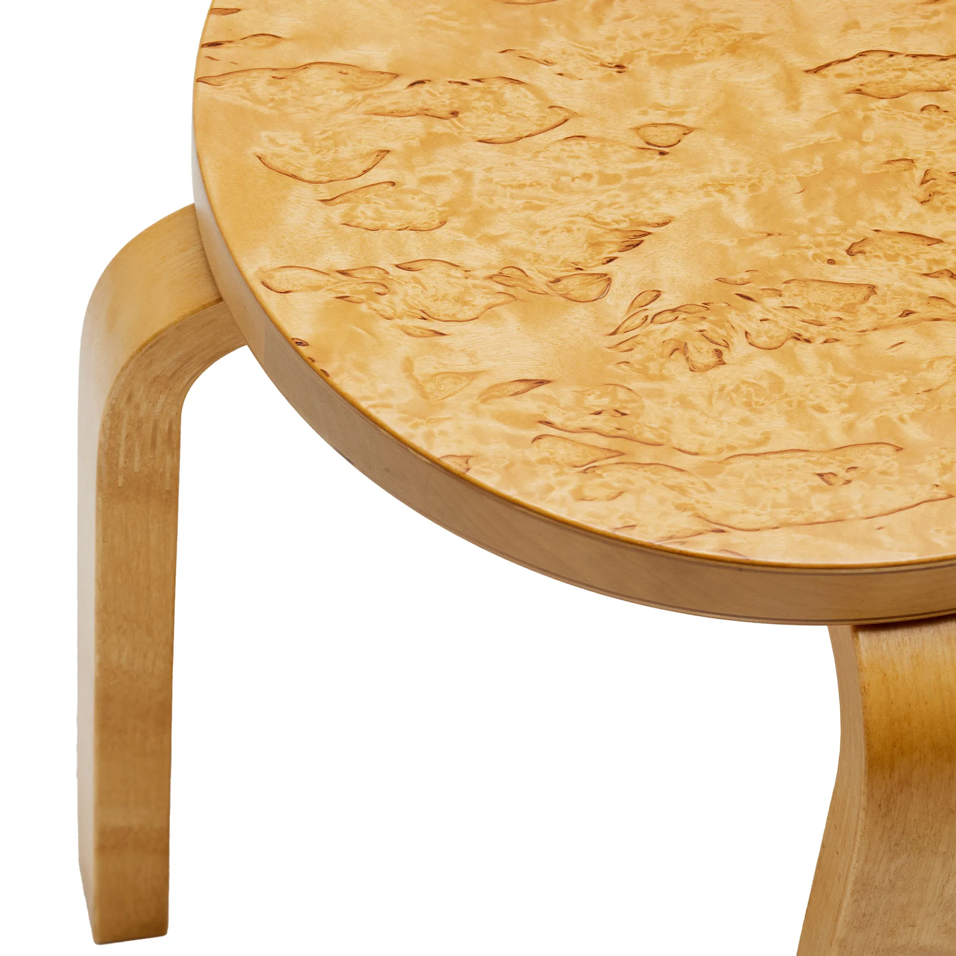 Stool NE60 Curly Birch Exclusive Edition - Artek - Alvar Aalto - NO GA