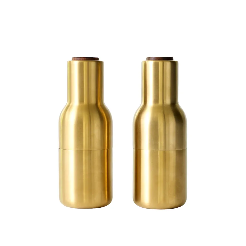 Bottle salt- og pepperkvern Brass