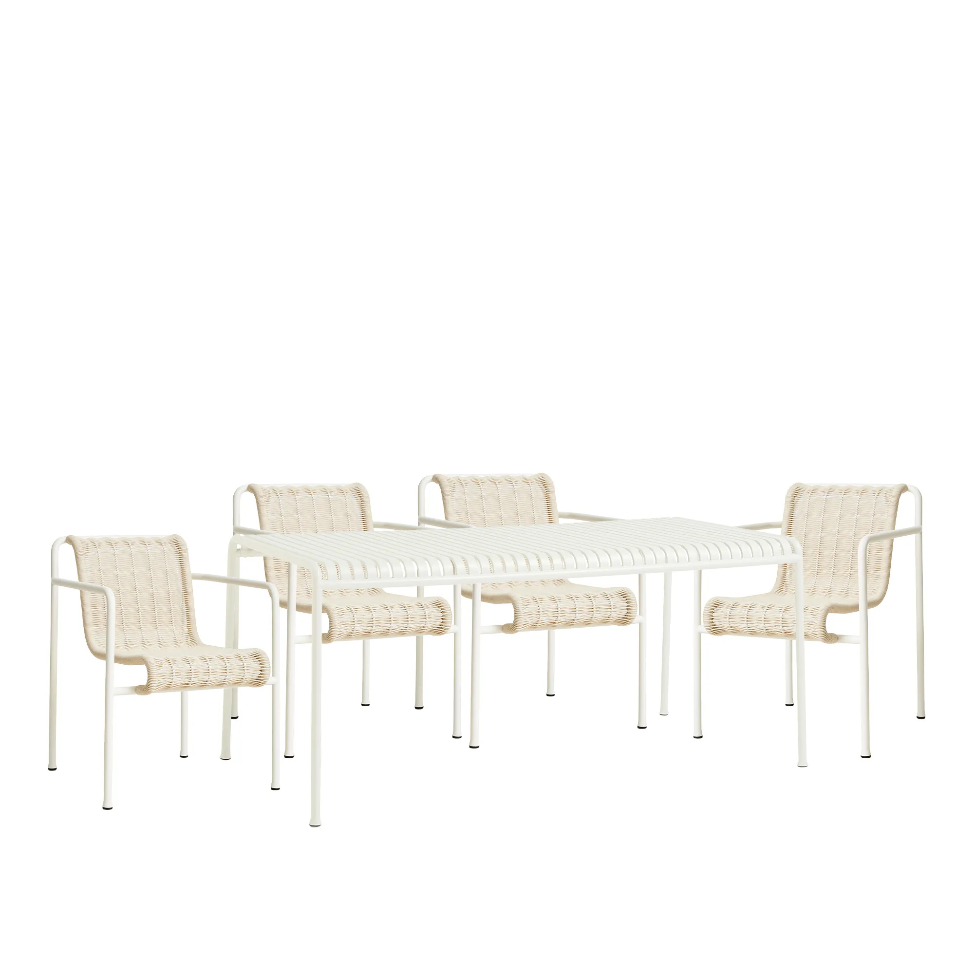 Palissade cord spisegruppe med matbord & 4 karmstoler - 1