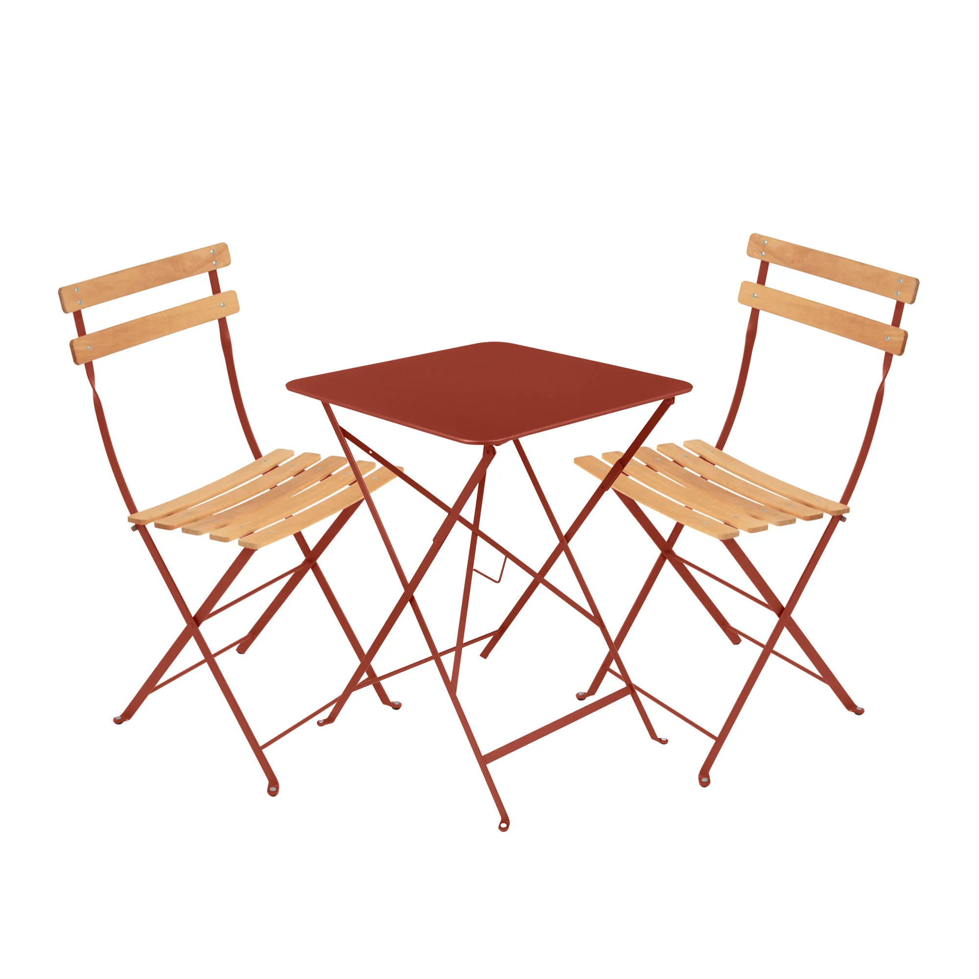 Bistro spisegruppe bord 57cm & 2 tre stoler - 1