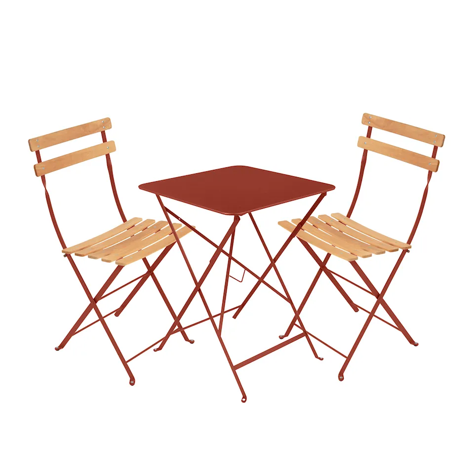 Bistro spisegruppe bord 57cm & 2 tre stoler