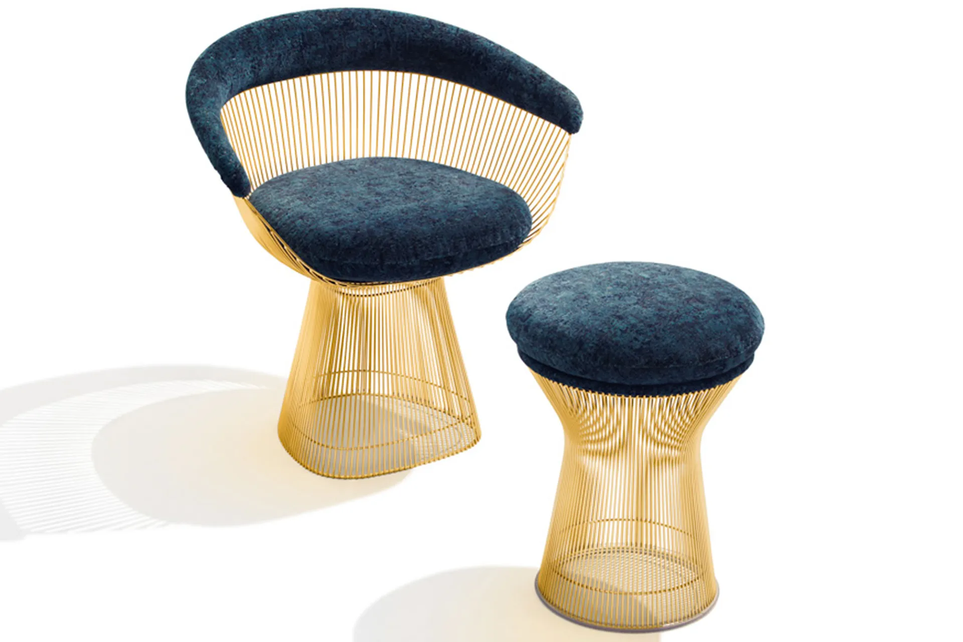 Platner Stool - 18k gull - Knoll - Warren Platner - NO GA