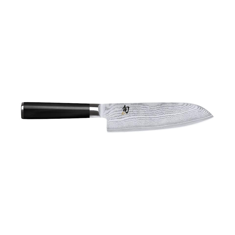 SHUN CLASSIC Santoku kniv 18 cm, Svart håndtak
