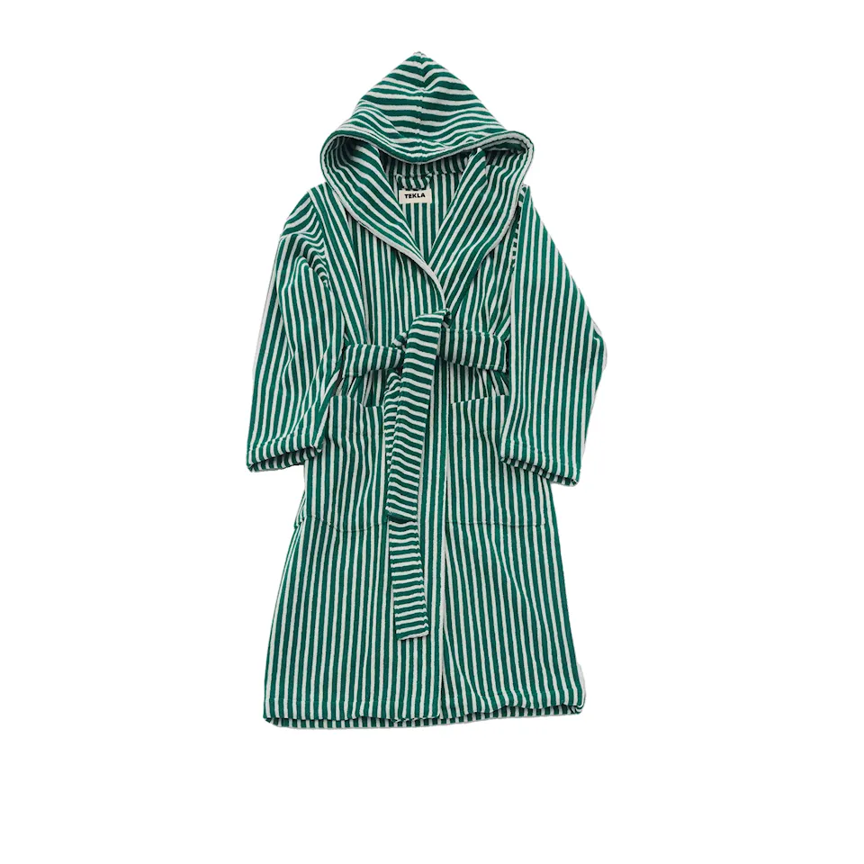 Hooded Teal Green Stripes badrock