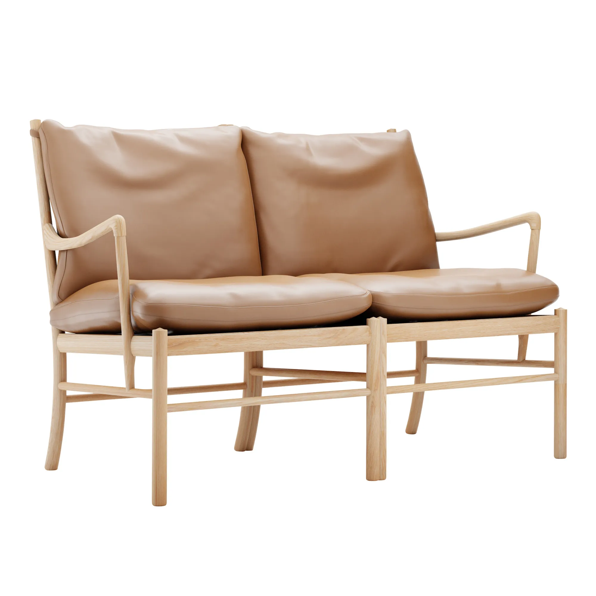 OW149-2 Colonial 2-seters sofa eik - 1
