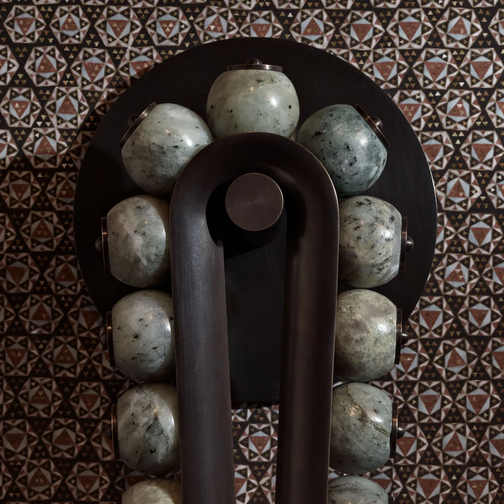 Talisman : Loop Sconce - Blackened Brass/Jade - 2