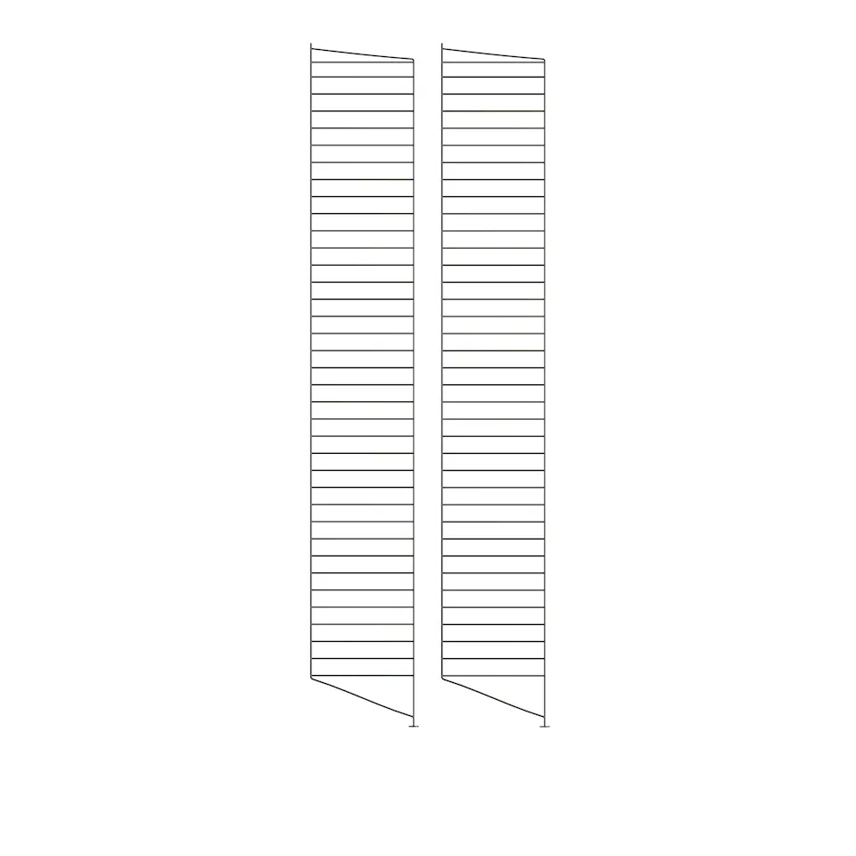 Gulvgavl 200x30cm 2-pack mørkegrå