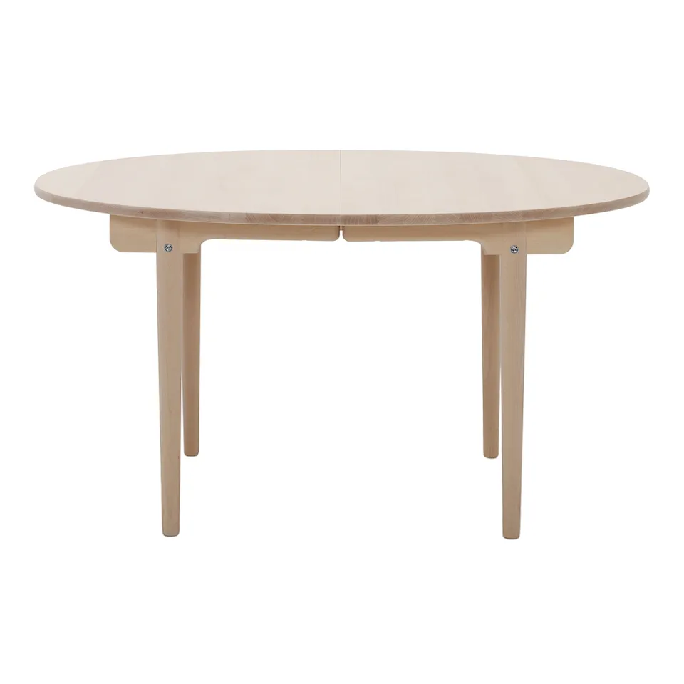 CH337 spisebord oljet bøk 115x140cm med ileggsplate 60cm