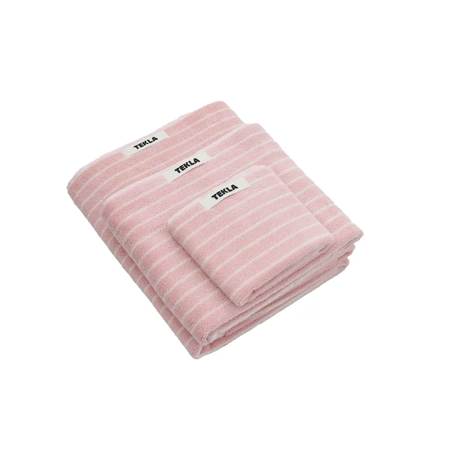 Terry håndkle shaded pink stripes