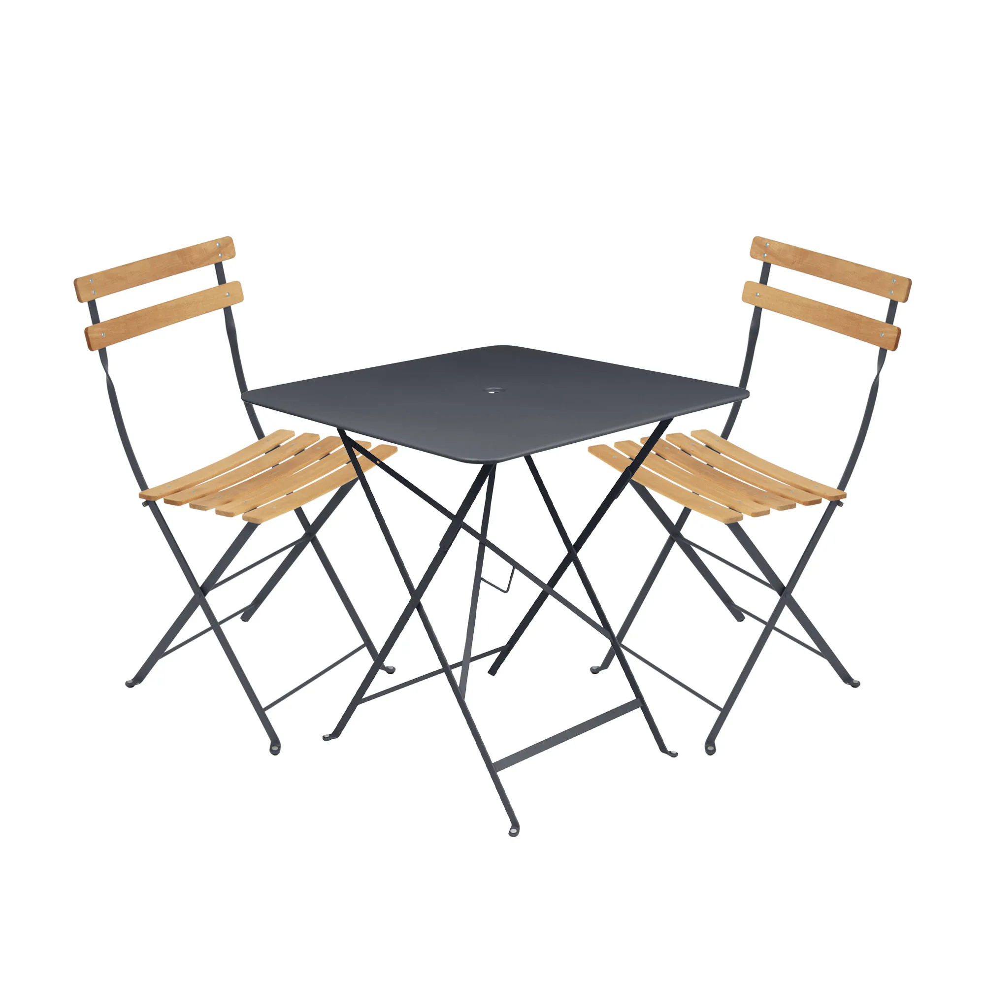 Bistro spisegruppe bord 71cm & 2 tre stoler - 1