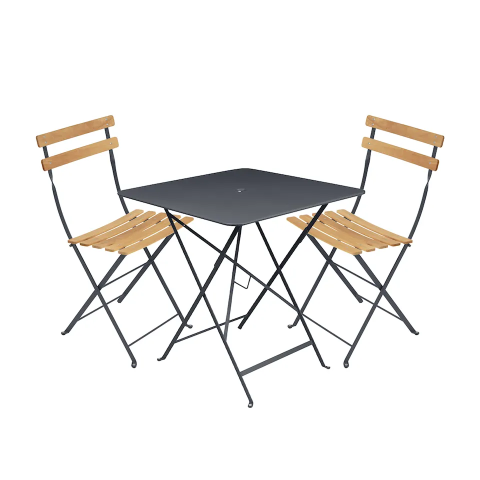 Bistro spisegruppe bord 71cm & 2 tre stoler