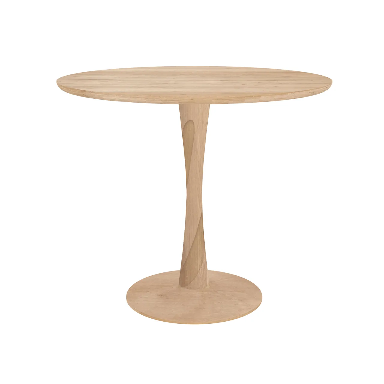 Torsion Dining Table, Ek, Ø70 cm