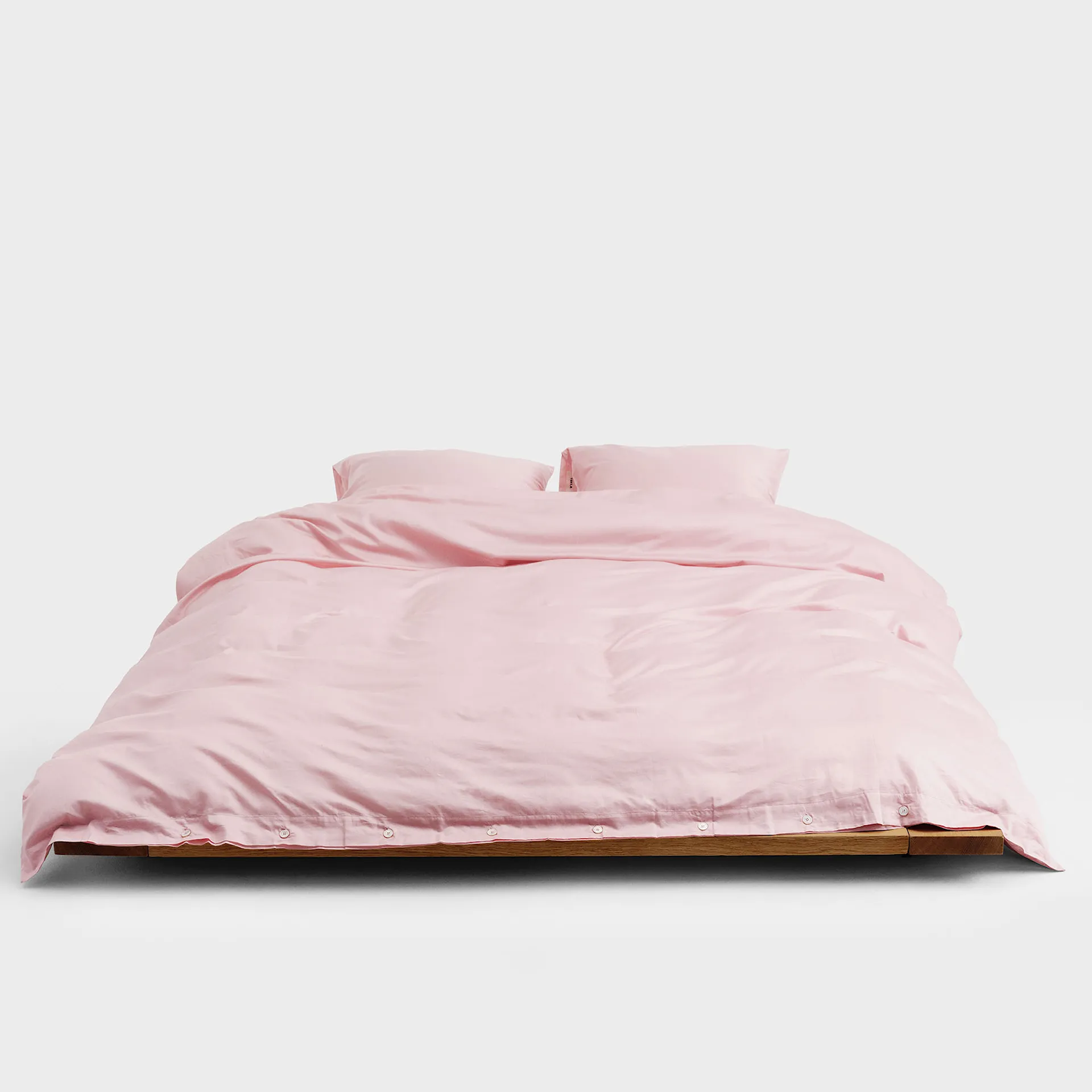 Cotton Sateen Duvet Covers Solid Blushing Pink - TEKLA - NO GA