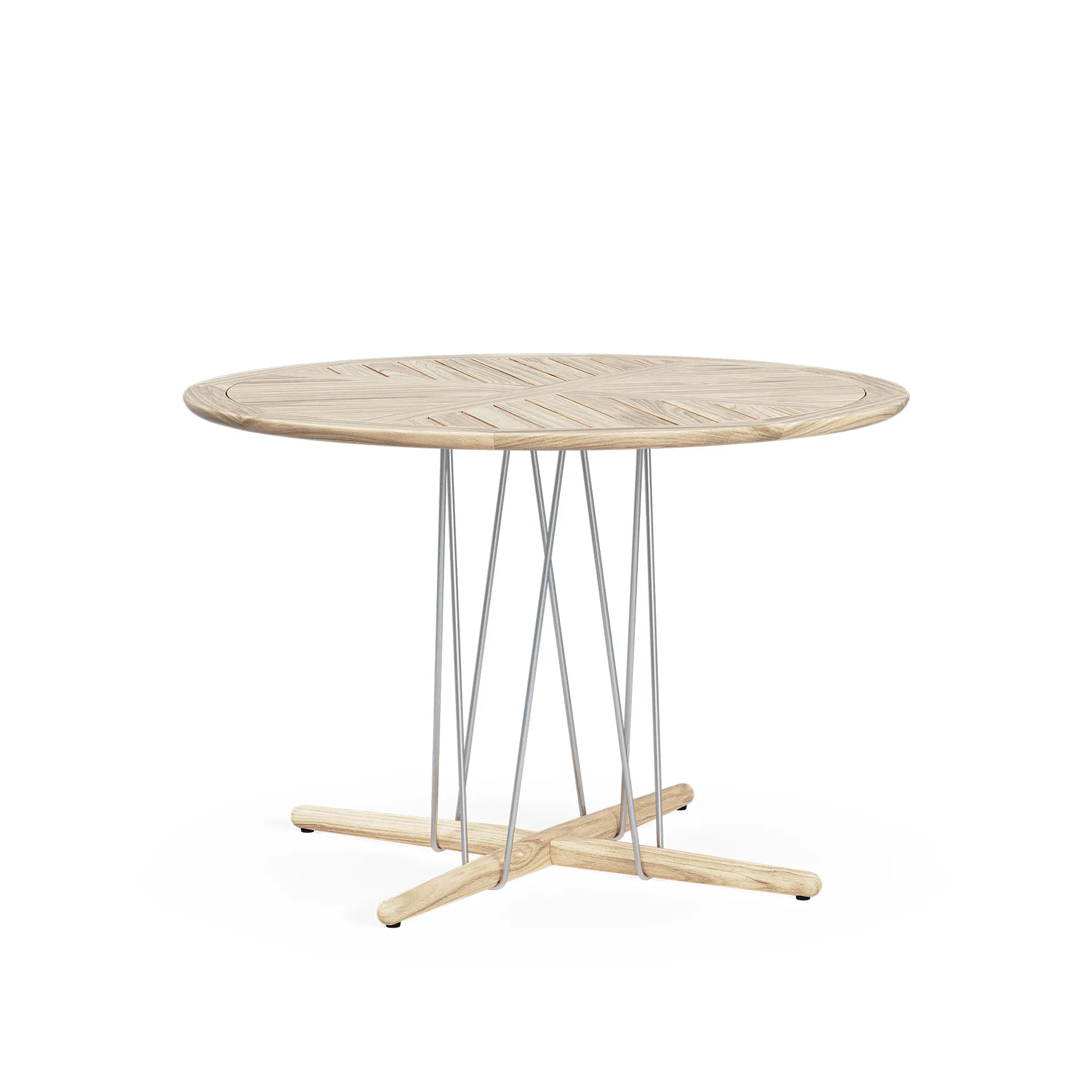 E022 Embrace Outdoor Series Table Ø 140 Cm, Ubehandlet teak - Carl Hansen - NO GA