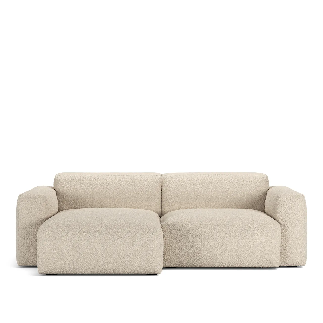 Brick 2-Seater Chaise Lounge Left Lario 12 Fixed Upholstery