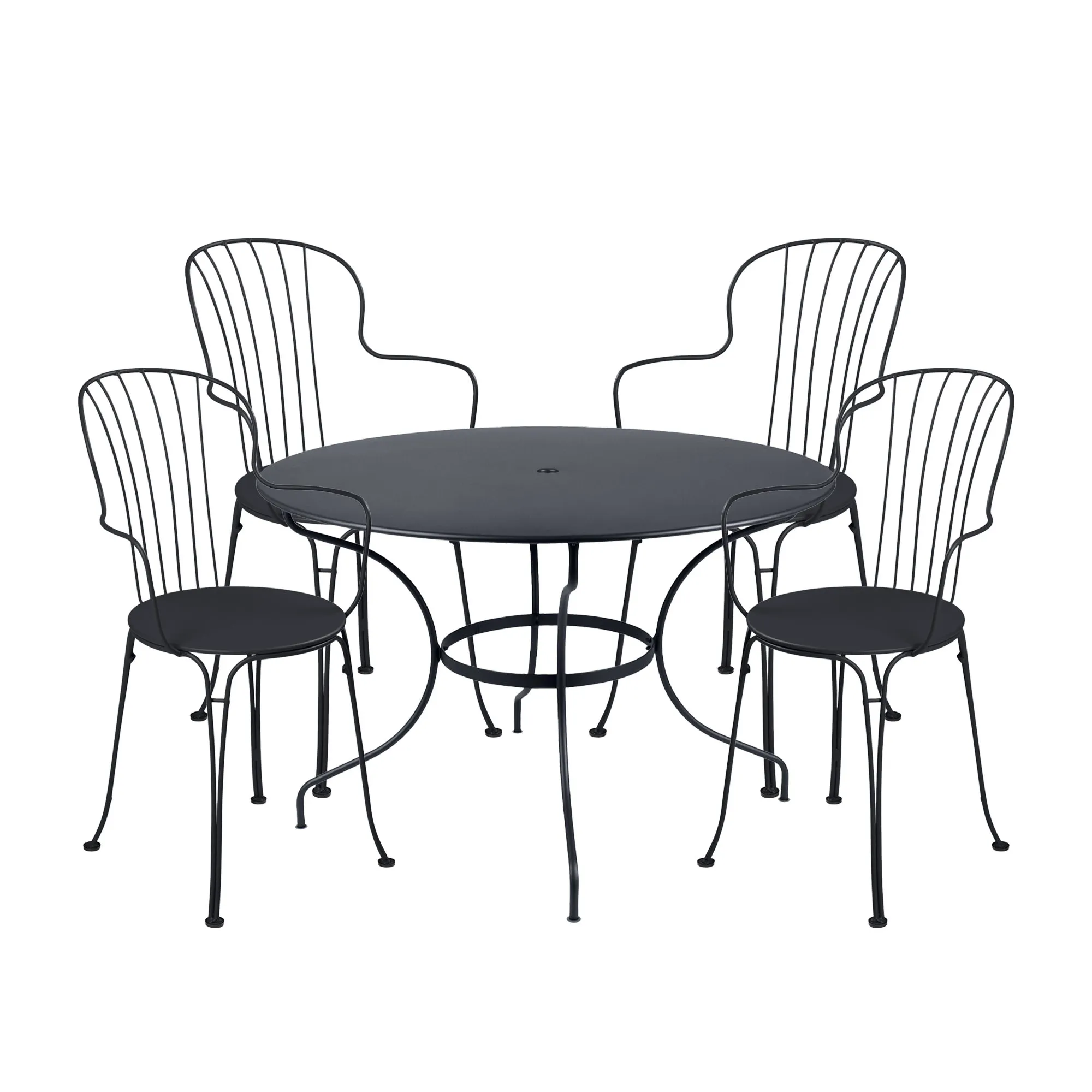 Opéra+ spisegruppe bord rundt Ø117cm & 4 karmstoler - 1