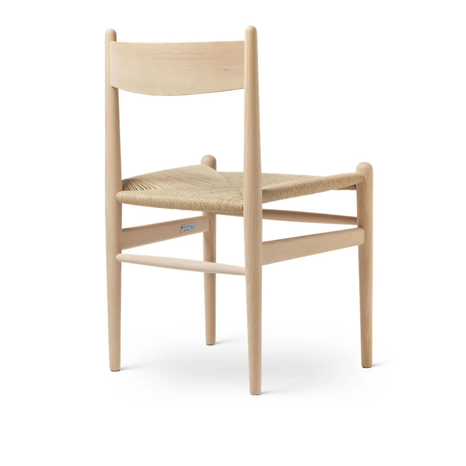 CH36 - Bøk/natur flettet papirledning - Carl Hansen - Hans J. Wegner - NO GA