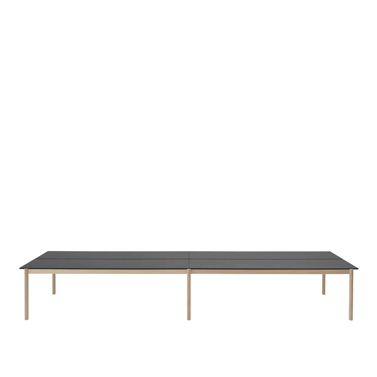 Linear system table 110cm oak veneer/oak