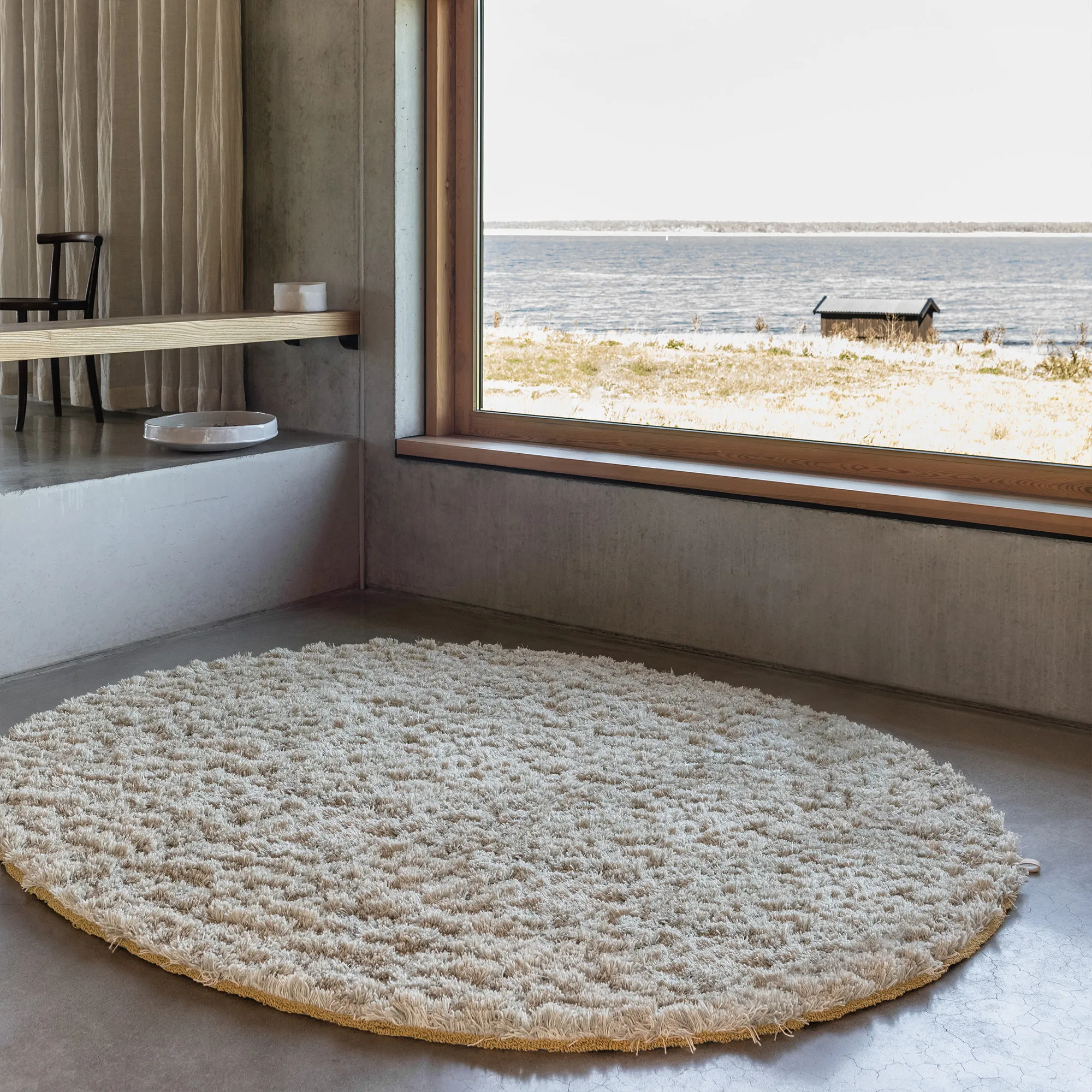 Ålegræs Kalk 881 ull- og linteppe - 5