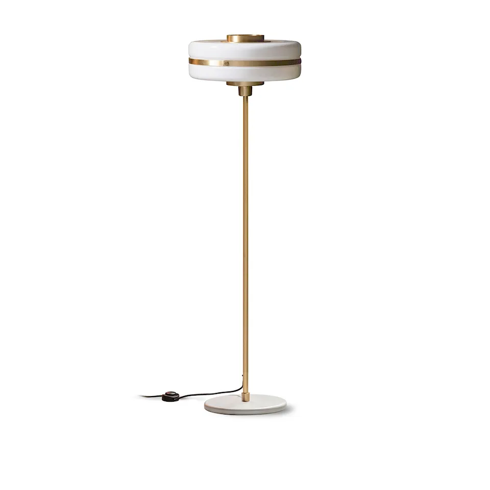 Masina Floor Lamp, Brass/Opal