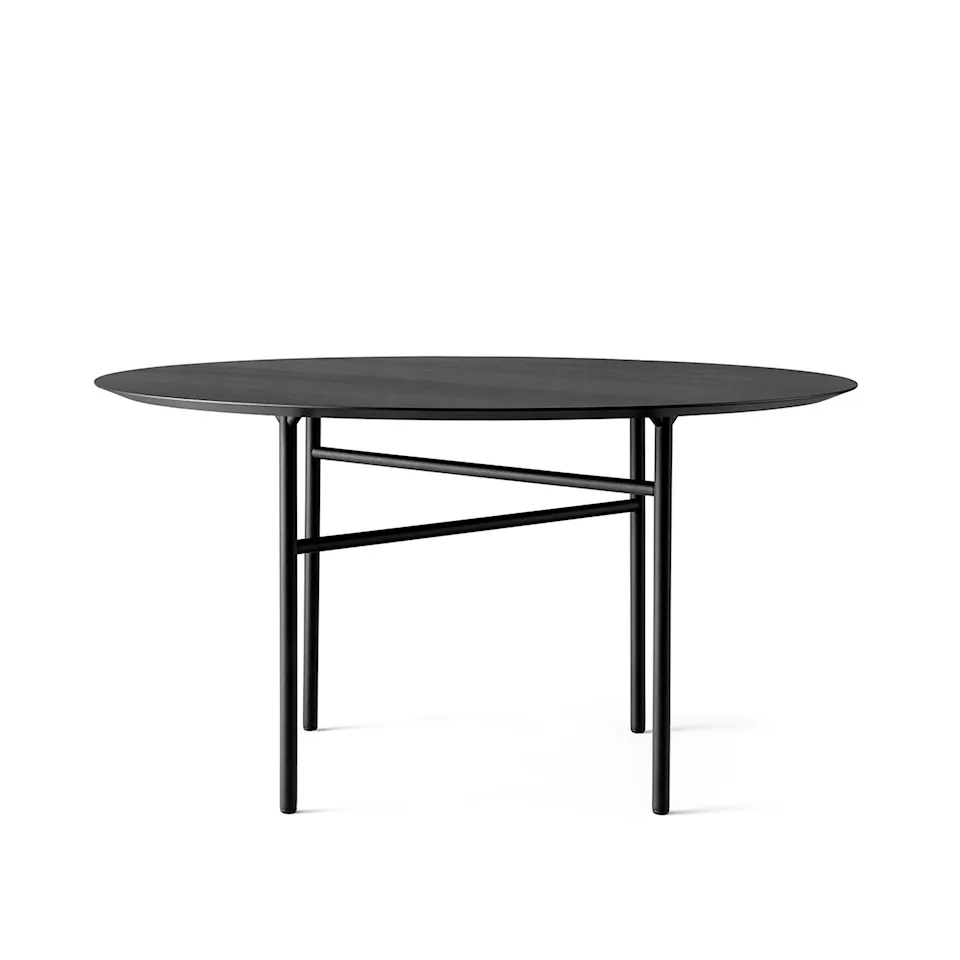 Snaregade Dining Table Ø120, Oak Table Top Black/Black