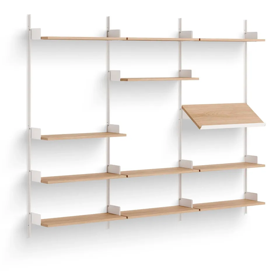 New Works Display Shelf 190 Oak/White