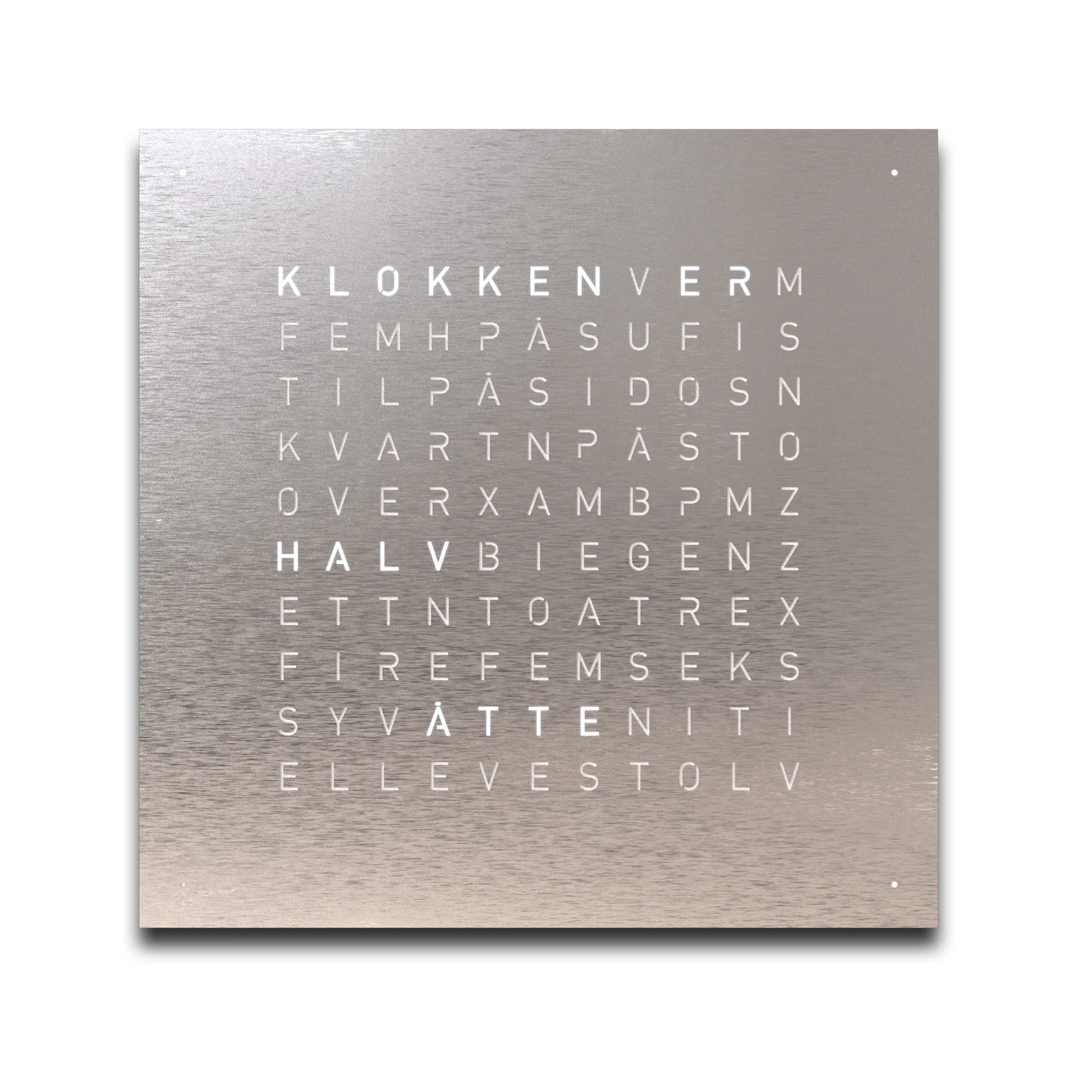 Qlocktwo Earth 45 Creator's Edition – Stainless Steel - 1