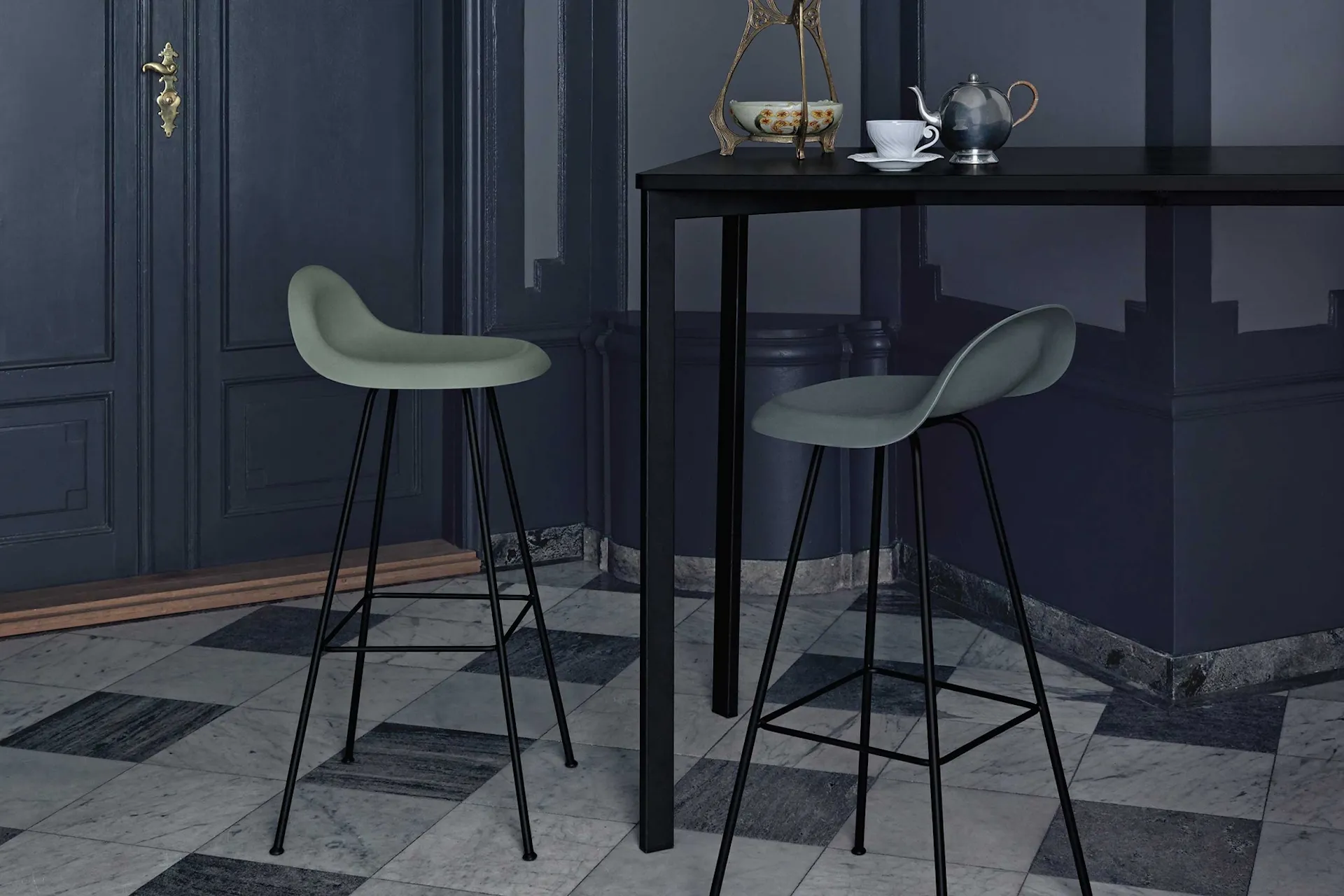 3D Bar Stool Center Base - Ikke polstret - Gubi - NO GA