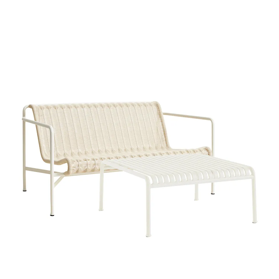 Palissade cord loungegruppe med loungesofa & lavt tredgårdsbord
