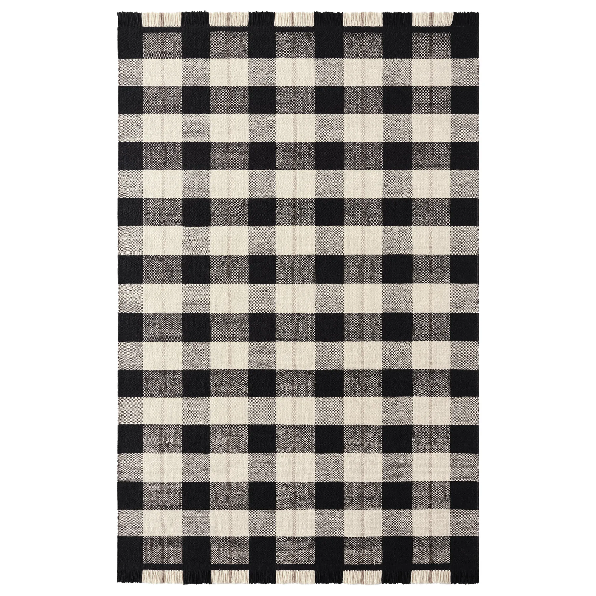 Plaid Black/Cream ullteppe - 1