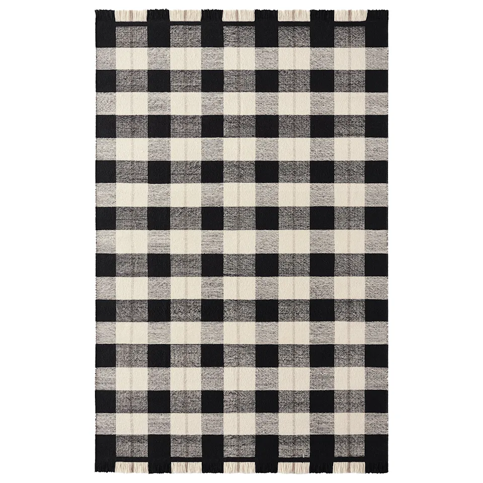 Plaid Black/Cream ullteppe