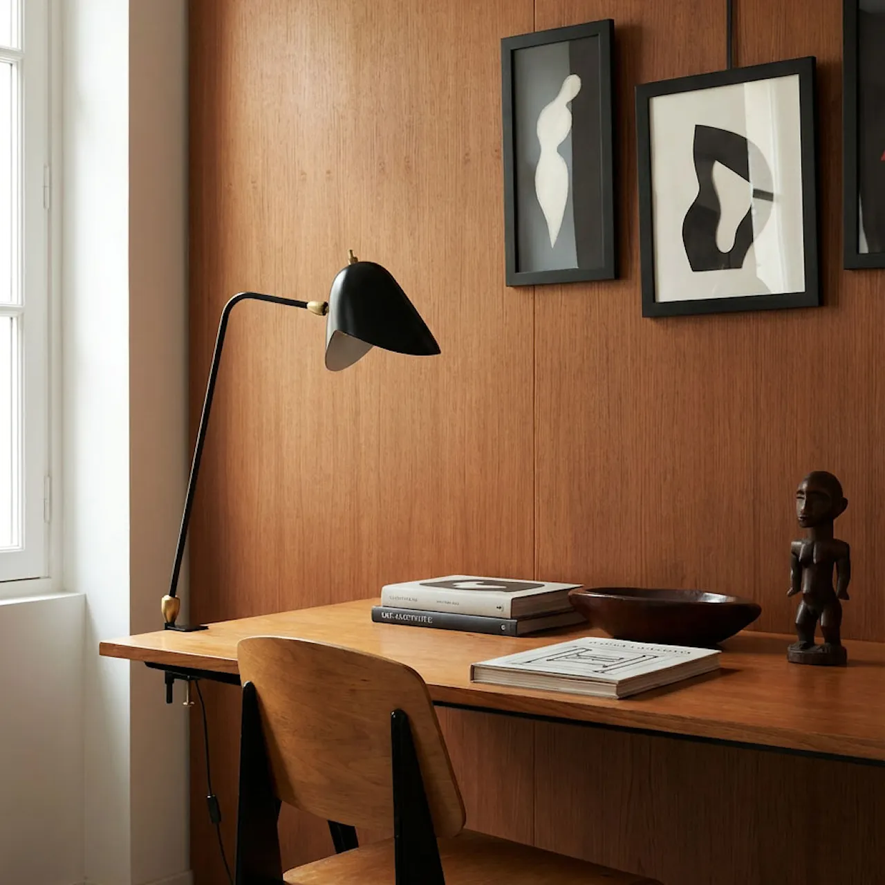 Agrafée skrivebordslampe
