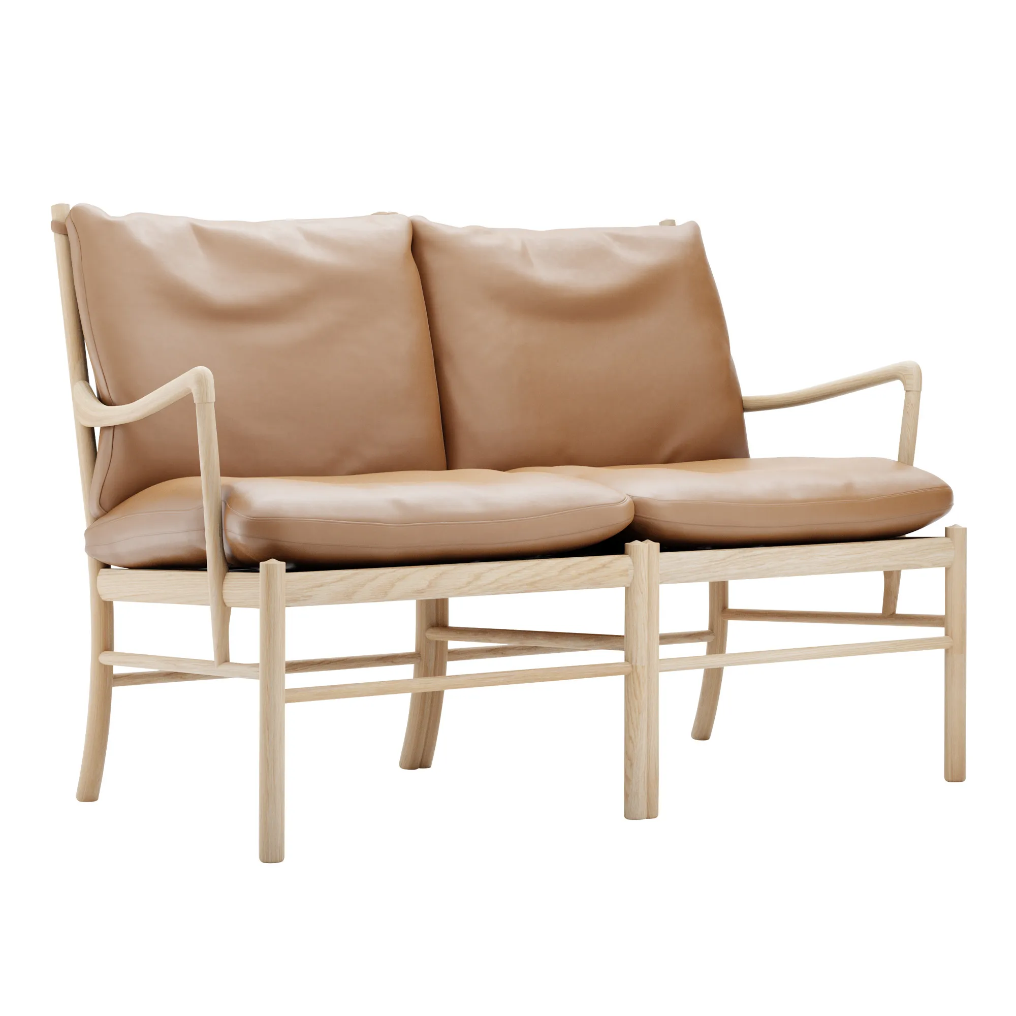 OW149-2 Colonial 2-seters sofa eik - 1