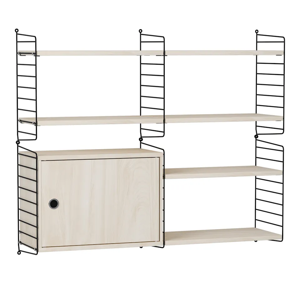 Stue hyllesystem R ask/svart