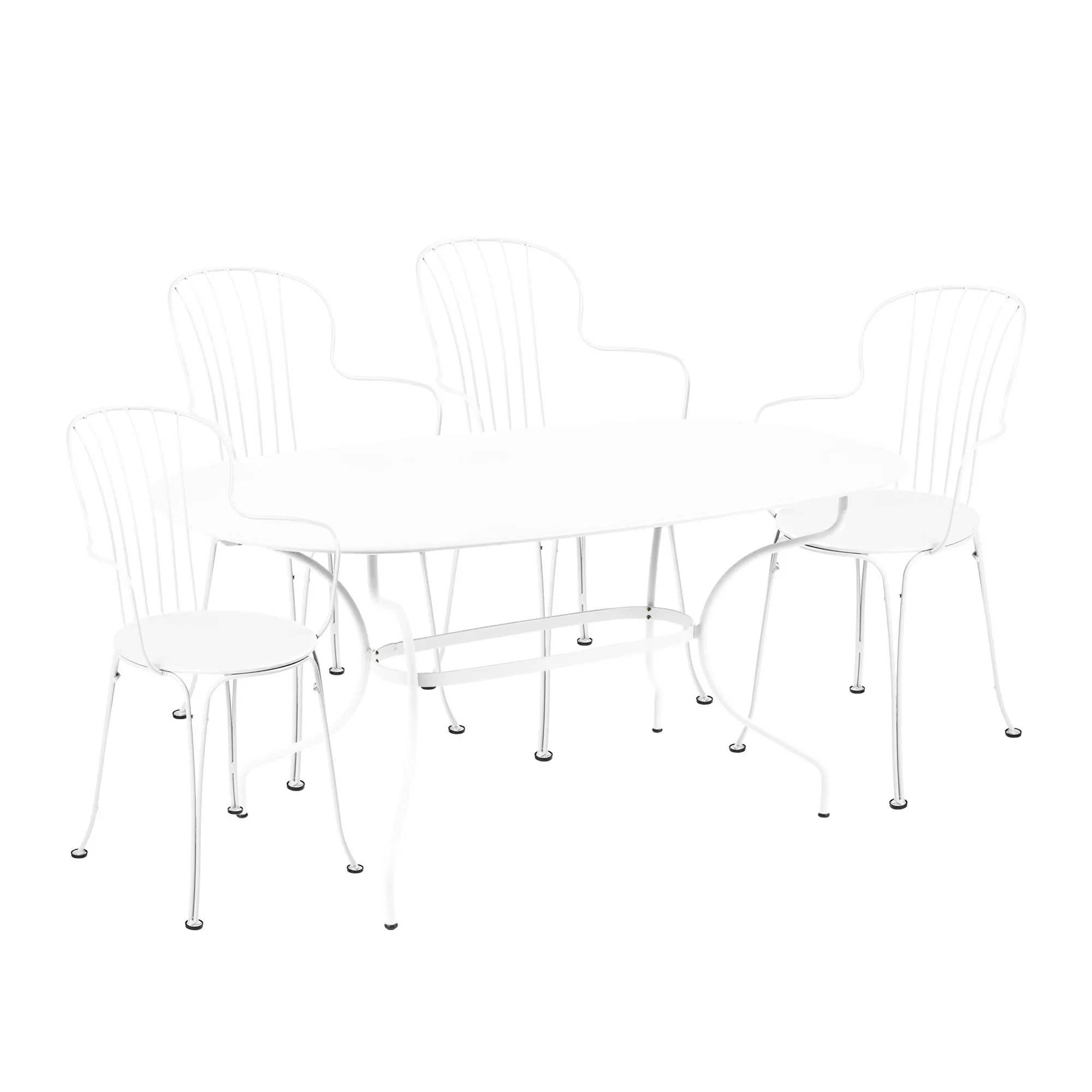 Opera+ spisegruppe ovlat bord & 4 karmstoler - 1