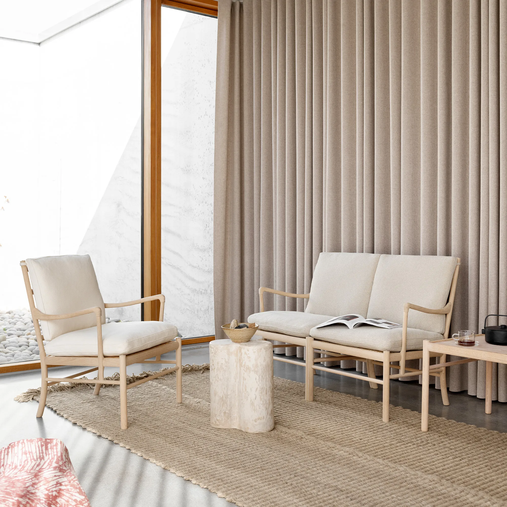 OW149-2 Colonial 2-seters sofa eik - 4