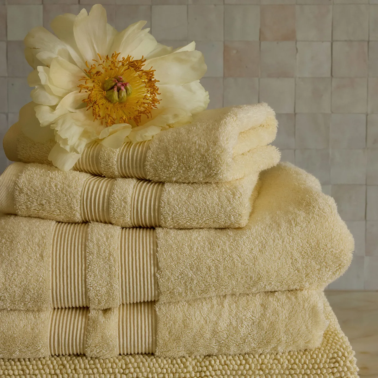 Fontana Organic Pale Yellow håndkle