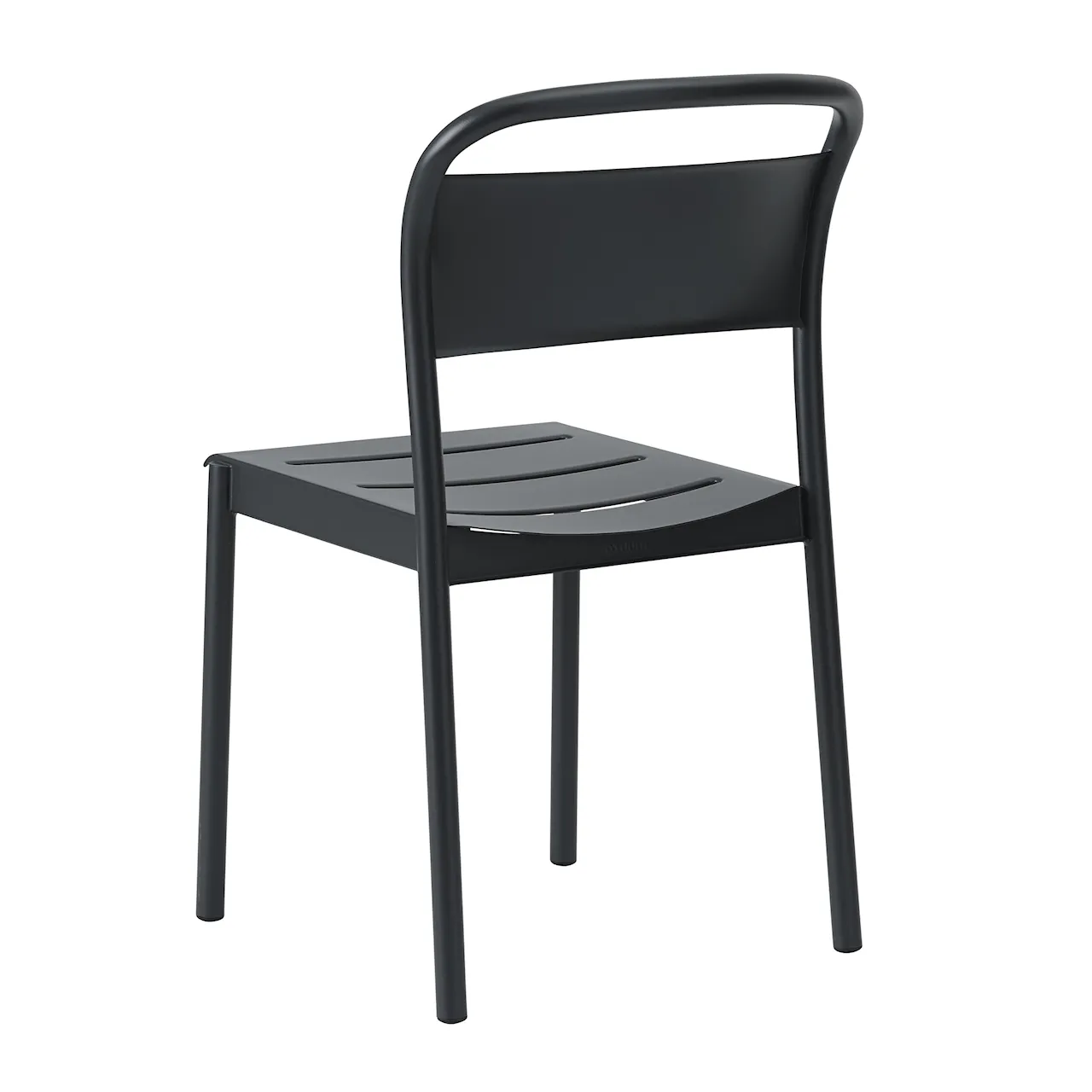 Linear Steel Side Chair Black