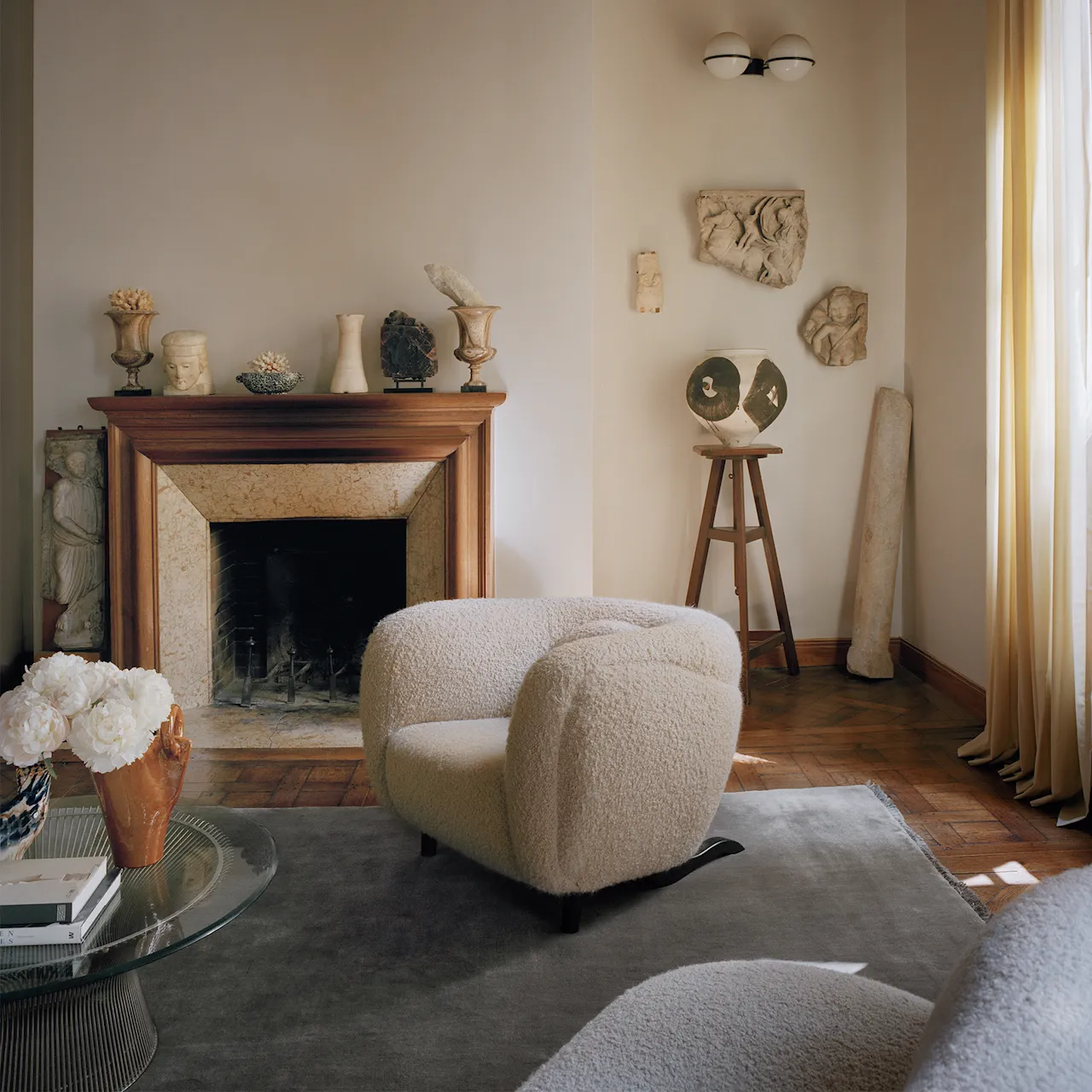 Mohair Taupe ullteppe