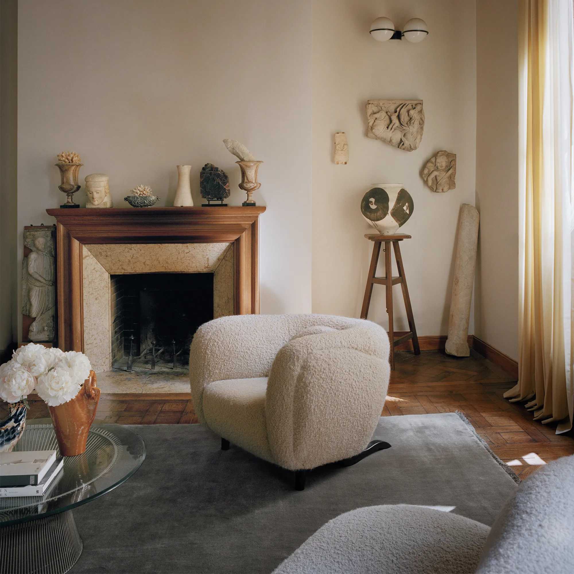Mohair Taupe ullteppe - 2