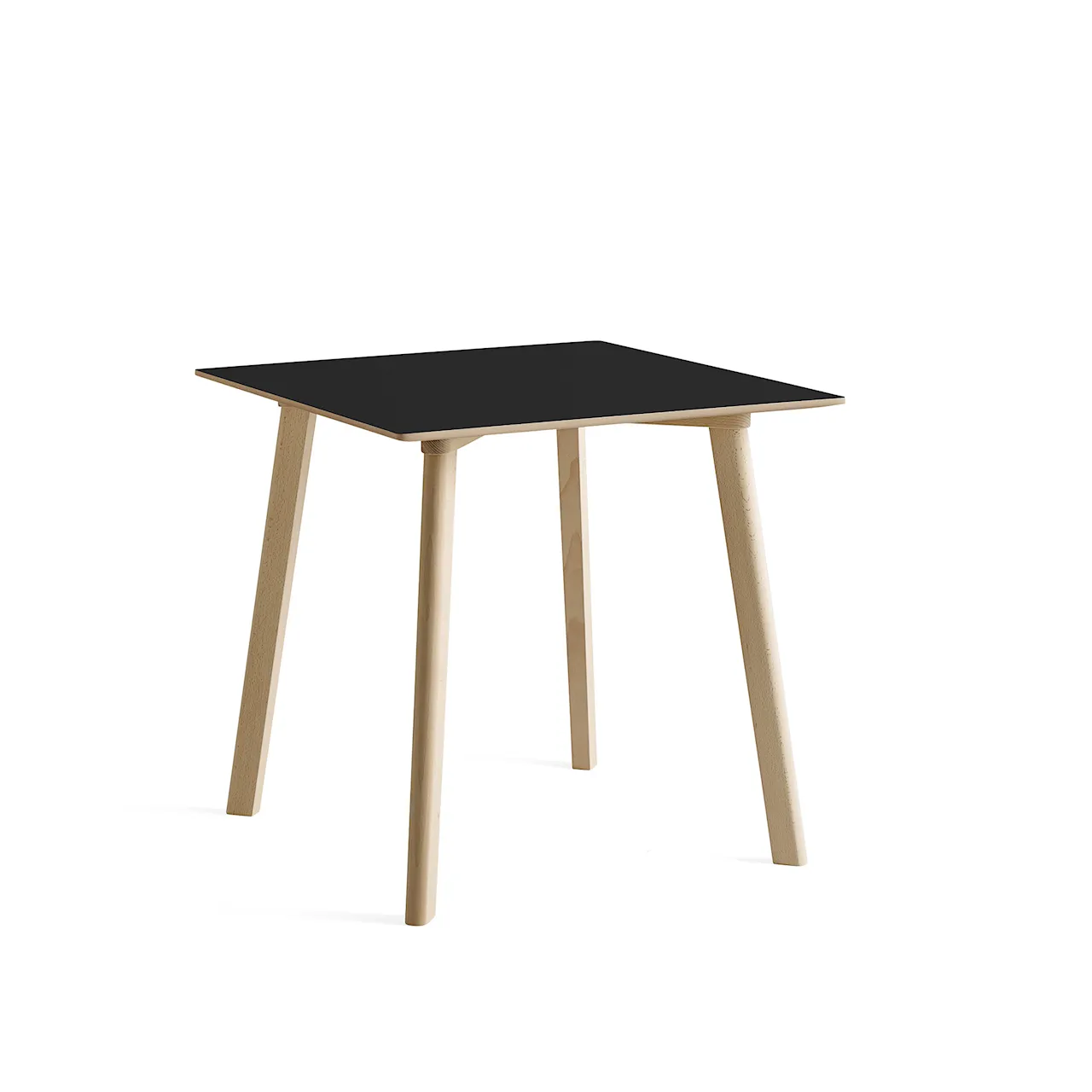 CPH Deux 210 2.0 Table Ink Black Lacquered Beech Frame L75 X W75 X H73 Ink Black Top Ink Black Lacquered Beech Edge