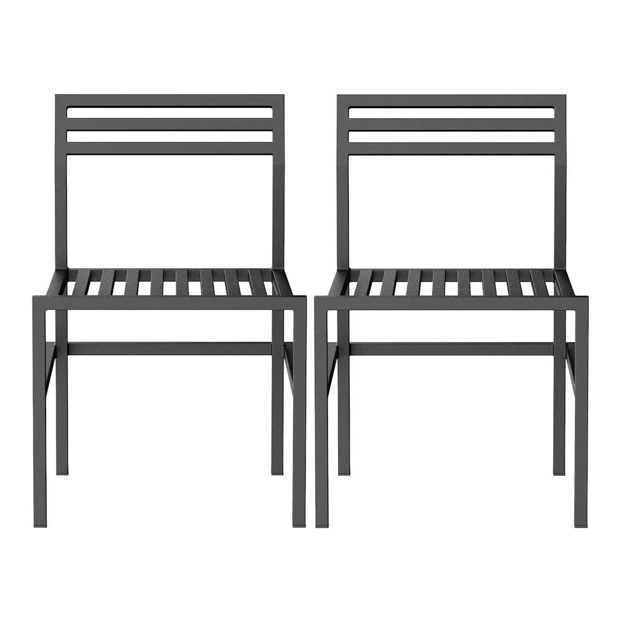 19 Outdoors - Dining Chair Set of 2, Black