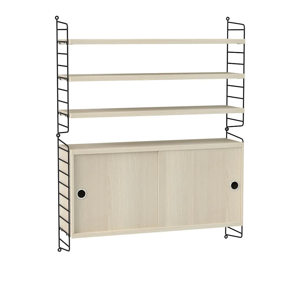 Stue hyllesystem I ask/svart
